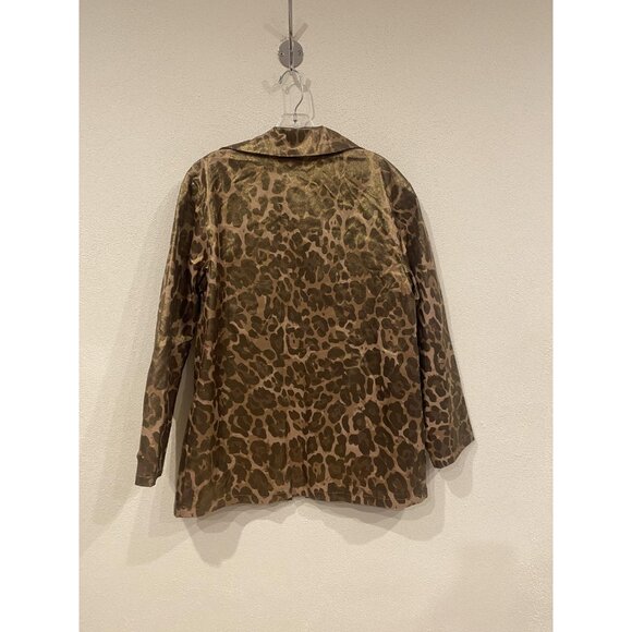 The Noli Shop Jacket Womens Small Leopard Metallic Cargo Animal Print NSRW240242 - Picture 5 of 5